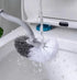 2Pcs Curved Toilet Bowl Brush Without Holder, Durable Bathroom Cleaning Brushes for Deep Cleaning (Gray+White)