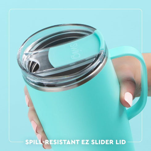 22oz 22 oz Swig Life Travel Mug, Insulated Tumbler with Handle and Lid, Travel Coffee Mug, Cup Holder Friendly