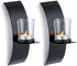 Sziqiqi Wall Candle Sconces for Decorations, Black Metallic Wall Mounted Candle Sconces