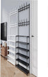 FDSDEFEN 5-Tier 8 Entryway Coat Rack, Coat and Shoe Rack, Entryway Bench Storage Organizer with Hooks for Bedroom