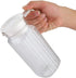 Fdit Acrylic Transparent Juice Bottle - Striped Water Jug with Lid for Homemade Juice & Cold Tea, 800ML