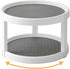 Lazy Susan Organizer, 2 Tier Non-Skid Spice Rack Turntable, 10-Inch Spinning Organizer for Kitchen