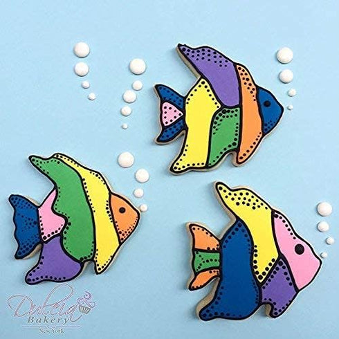 Ann Clark 4-Pc. Fish Cookie Cutters, Cute Goldfish & Angel Fish Shapes, Made in the USA