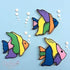 Ann Clark 4-Pc. Fish Cookie Cutters, Cute Goldfish & Angel Fish Shapes, Made in the USA