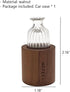WAYUTO Mini Glass Vase with Walnut Stand - Self-Adhesive Plant Container for Home & Car