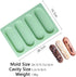 2 Pcs Eclair Mold Silicone Hot Dog Bun Molds Granola Bar Mold Nonstick & Heat proof Baking Pan Bread Mold for Homemade Hotdog Bun Rolls by QELEG