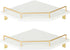 Tirzah White Wall Mount Corner Shelf with Gold Metal Guardrail, 2-Tier 9.5-inch