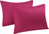uxcell 2 Pcs Fuchsia Pillowcases – 100% Egyptian Cotton, Breathable Soft Pillow Covers with Zipper Closure, King Size