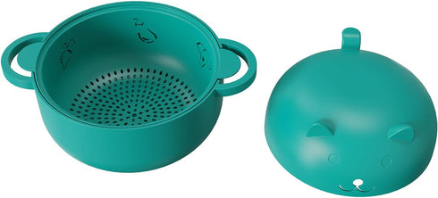 2000ML/68OZ Microwave Ramen Bowl, Noodle Steamer with Handle, Lid, Removable Strainer for Cooking and Storage