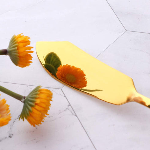 Stainless Steel Cheese Dessert Knives, Set of 6, Breakfast Butter Knife, Slicer Sandwich Spreader (Gold)
