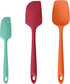 U-Taste Silicone Baking Spatula Set: 600ºF High Heat Resistant, Food Grade Flexible Rubber Kitchen Scraper, Set of 3