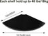JJL 12-Inch Set 2 Corner Shelf Wall Mounted, Sector Wood Floating Corner Shelves with Wire Hole, of Circular arc Corner