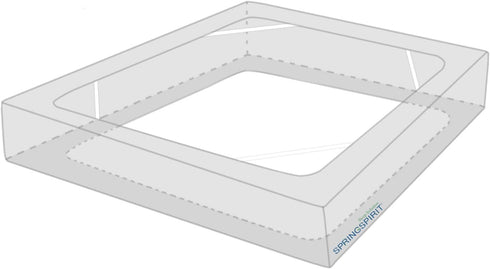 Queen Size Box Spring Cover with Smooth Elastic Woven Material, Dustproof, Washable, White, Wrinkle & Fading Resistant