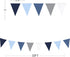 32Ft Deep Blue Royal Triangle Flag Pennant Bunting Fabric Garland for Nautical Pirate, Wedding, Birthday, Baby Shower