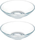 Clear Glass Bowls - 15oz Cereal, Pasta, Soup, Dessert, Salad, Mixing Bowls, 7 inch Set of 2