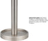 Ivilon Paper Towel Holder - Brushed Nickel Stand for Easy Tear