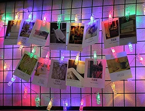 20 LED Photo Clip Starry Lights with Remote, Fairy Twinkle Lights for Home Decor, Christmas Party
