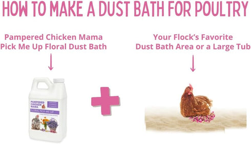 (10 Pampered Chicken Mama Floral Dust Bath with Premium Herbs & Flowers: All Natural Poultry Supplies for Hens Who Love
