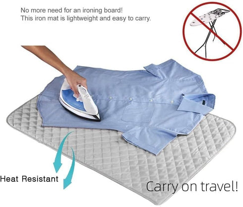 Portable Ironing Pad, Foldable Blanket for Small Household Ironing Board, Suitable for Washer Dryer Desktop Countertop