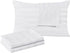 100% Egyptian Cotton King Pillow Protectors, Set of 2, 400 Thread Count, Stripe-White, Zippered Style