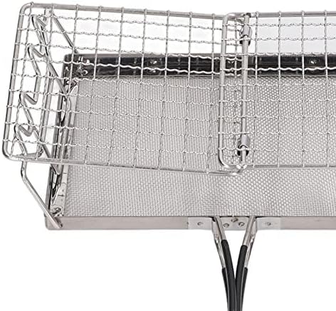 Camping Toaster - 22x15x3 cm, Stovetop Toaster, Wearable Stainless Steel for Hiking, Stable Structure