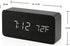 OCT17 Wooden Digital Alarm Clock - Multi-Function Smart Alarm Clock with USB Power Supply, Black