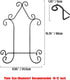 Iron Hanging Display Stand for Art, Photo Holder, Industrial Style Metal Stand for Books, Bowls, Platters (2 Pack)