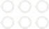 Bormioli Rocco Jar Replacement Gaskets, Set of 6, 3.5’’ Diameter, Food Grade Rubber Sealing Rings