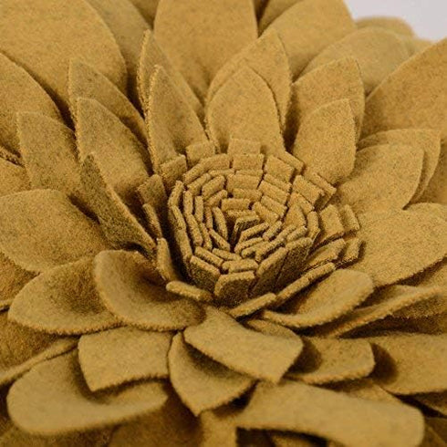 3D Flower Decorative Throw Pillows with Inserts, Handmade Round Accent Cushions for Home Decor
