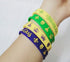 48 Pack Mardi Gras Party Favors, Rubber Bracelets, Carnival Birthday Party Supplies, Goodie Bag Stuffers