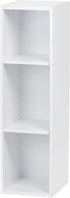 IRIS USA 3-Tier Cubby Storage Bookshelf with Adjustable Shelves, 10" Width Stackable