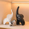 GZDDYUMYJX Elephant Statue Set of 3,Modern Ceramic Decor Statue,Good Luck Elephant,for Bookshelf Living