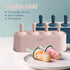 Homemade Popsicle Mold Set, 4 Pieces, Easy Release Silicone Ice Cream Maker, Reusable DIY Pop Molds (Pink, IcyClassic