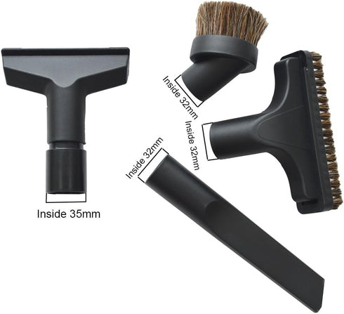 EZ SPARES 5PCS Universal Replacement Vacuum Cleaner Accessories, 32mm&35mm Horsehair Brush Kit