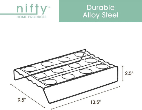 Nifty Ice Cream Cone Cupcake Baking Rack – Holds 12 Medium & Large Cupcake Cones, Non-Stick, Dishwasher Safe