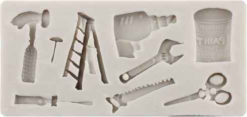 Hand Tools Silicone Mold Construction Tools, Set of 4 Chocolate Fondant Molds for Cake Decorating