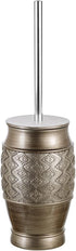 Set Creative Scents Dublin Silver Toilet Brush - Toilet Bowl Cleaner Brush and Holder - Decorative Bathroom Cleaner