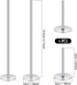 4 Pieces Stainless Steel Cake Heating Core 6 Inch and 2 Inch Silver Heating Rod Cake Baking Supplies for Baby Shower Birthday Party Wedding Cake Decorating Baking Tools Accessories Kitchen Utensils