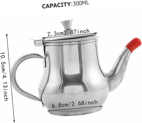 Ciieeo Large Stainless Steel Oil Pot - Cooking Grease Container with Filter Cup for Frying and Sauces