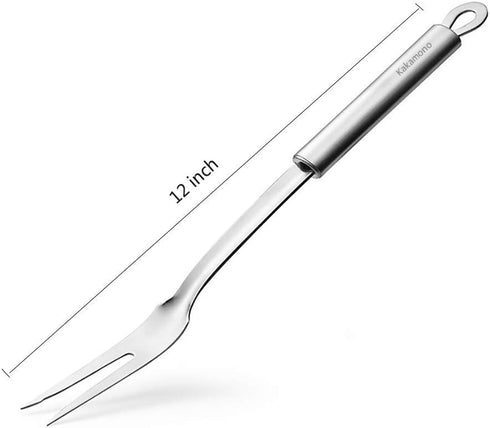 Carving Fork, 12 Inch Stainless Steel Meat Fork for BBQ, Cooking, Grilling, Roasting