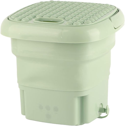 Mini Portable Washing Machine, Foldable Small Washer Bucket Type with Deep Cleaning, Half Automatic Wash Spin Dry for