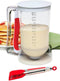 Waffles Batter Dispenser & Waffle Tongs Combo Set, Perfectly Fluffy Waffles, Batter Measuring Separator for Pancakes
