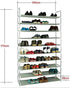 GREEF 10-Tier 50-Pair Closet, Classics Shoe Rack Organizer Sturdy Metal Storage Shelf for Bedroom, Entryway, Dorm Room