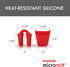 Dexas Micromitt Silicone Oven Mitts - Heat Resistant to 450°F, Set of 2, Non-Slip Grip, Red
