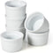 Ramekins Set of 6, 8 oz White Porcelain Dipping Sauce Dishes for Baking, Souffle, and Custard
