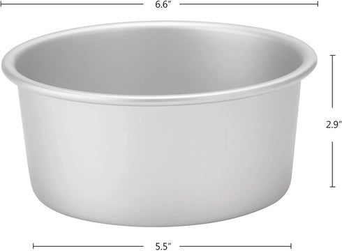 Beasea 6 Inch Round Cake Pan Set of 2, Nonstick Aluminum Alloy Cheesecake Pan with Removable Bottom