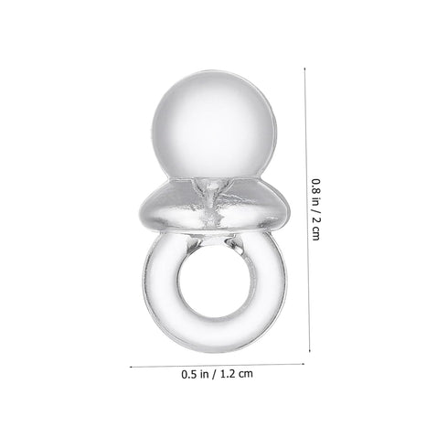 ULTNICE 50 Pack Newborn Pacifiers Acrylic Baby Shower Favors DIY Baby Accessories Mini Pacifiers for Shower Games