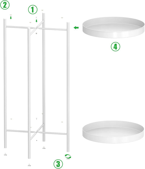 OVICAR Plant Stand Indoor Outdoor - Metal Flower Pot Holder Table Tall Potted Rack Organizer Rustproof Plant Display