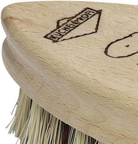2.5 5.5 Kuechenprofi Vegetable Brush - x in, Beechwood Handle & Natural Bristles - Dish Scrubber & Kitchen Scrub Brush