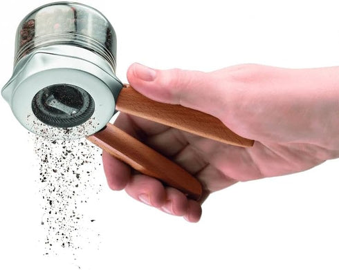 1-or-2-Handed 6 Settings 2oz Dreamfarm Ortwo Lite Original Ergonomic, Re-Fillable Salt, Pepper, Spice, Seed, Coffee